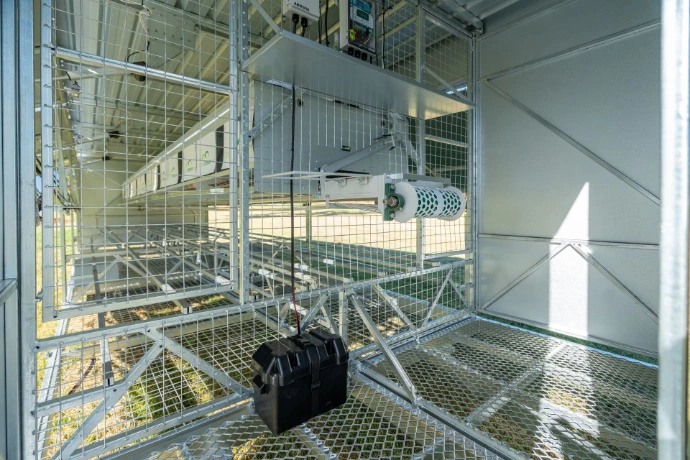 Egg collection area for the Solar powered control box for the automation in the Chicken Caravan 600. Keep out of the elements and chickens cant come in
